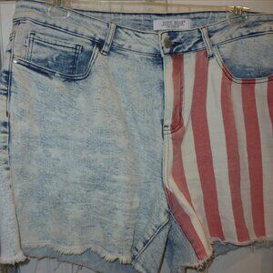Judy Blue American Flag Denim Jean Shorts Size 3XL Style No. JB150025